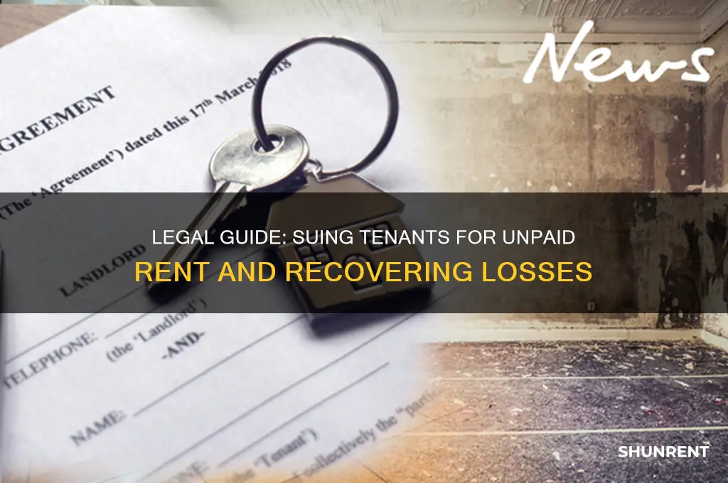 how to sue a tenant for unpaid rent