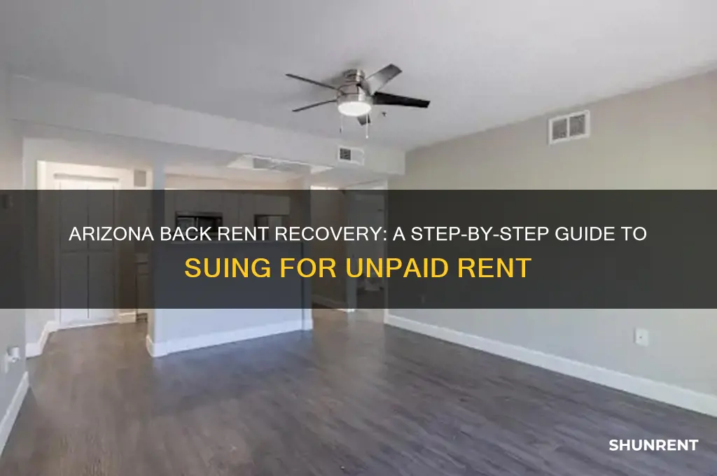 how to sue for back rent in arizona