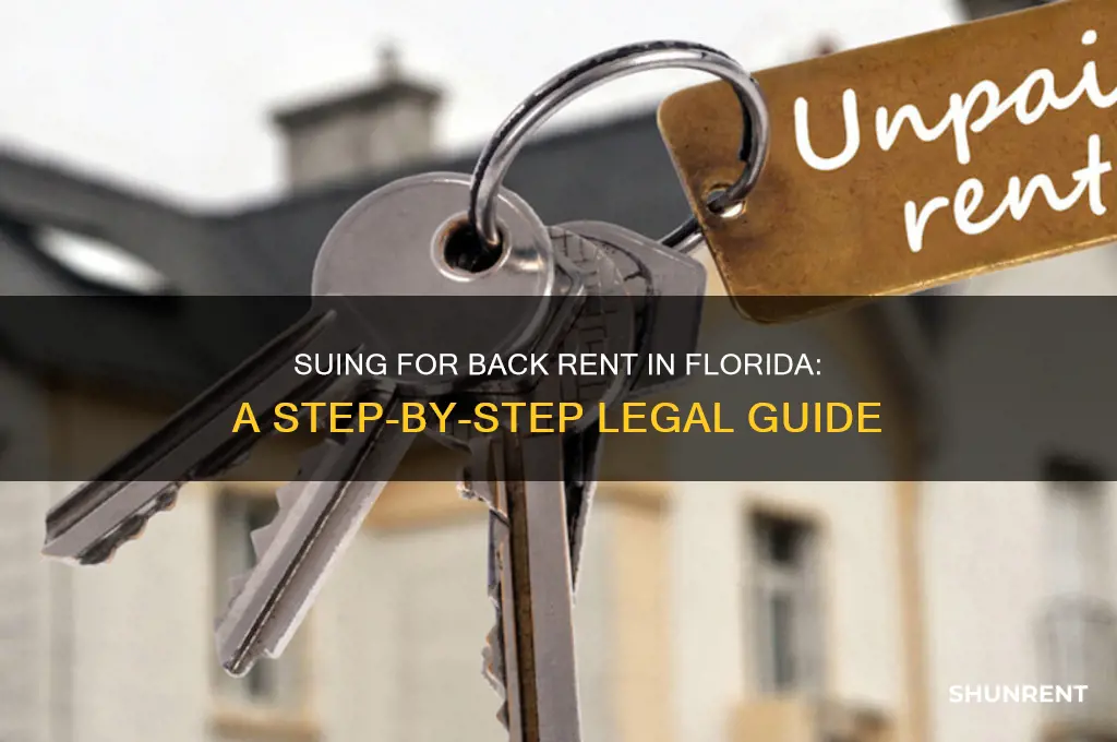 how to sue for back rent in florida