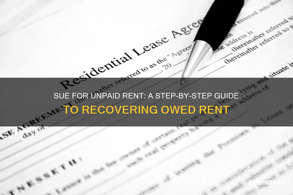 how to sue someone for owed rent