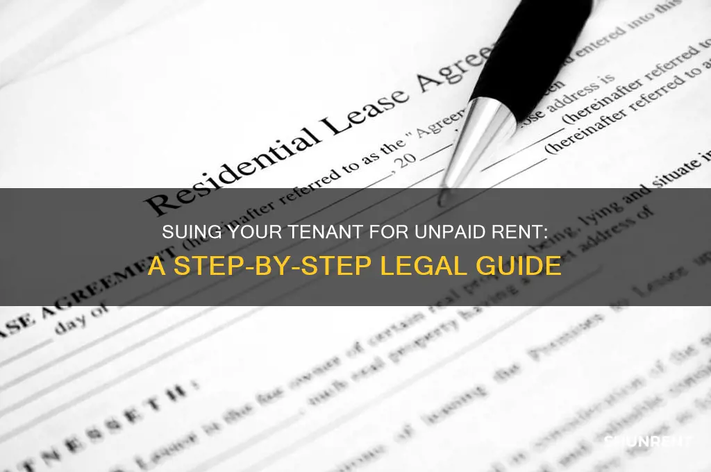 how to sue tenant for unpaid rent