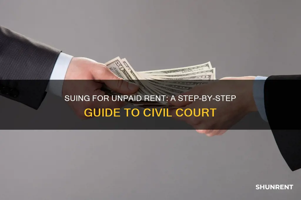 how to take somebody to civil court over old rent
