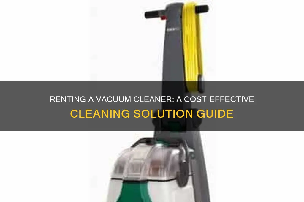 how to take vaccum cleaner for rent