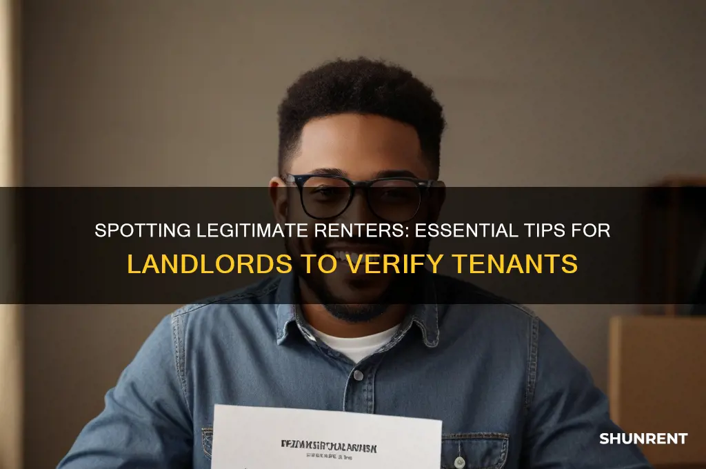 how to tell if a renter is legit