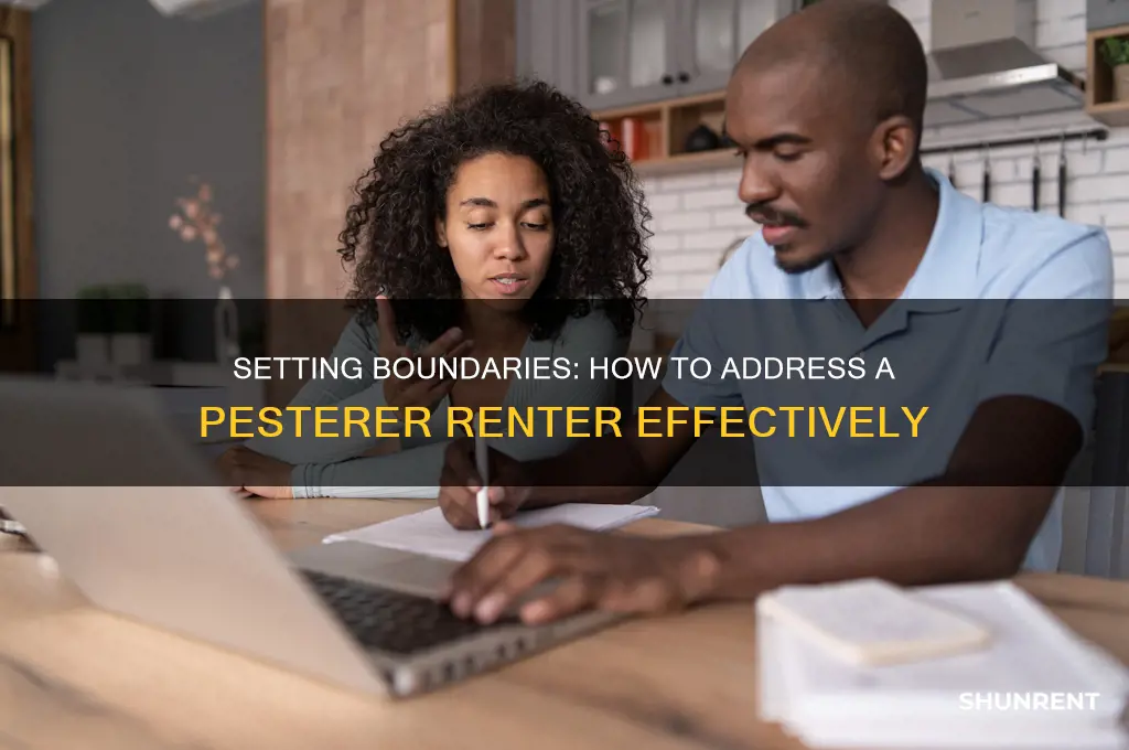 how to tell my renter they are pestering me