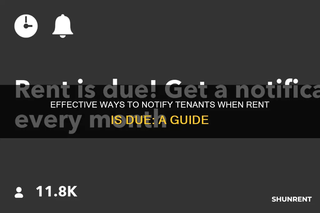 how to tell tenant rent is due