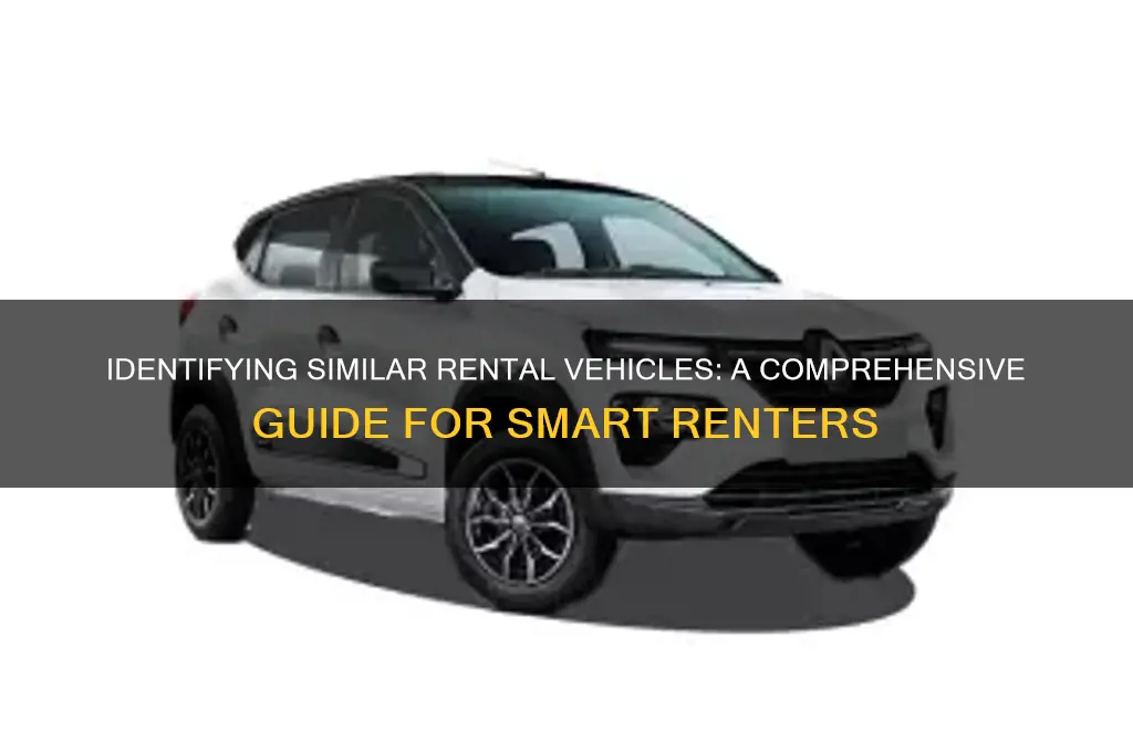 how to tell what a similiar vehicle is when renting