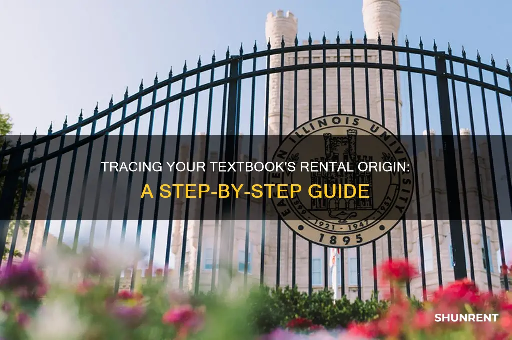 how to tell where my textbook was rented from