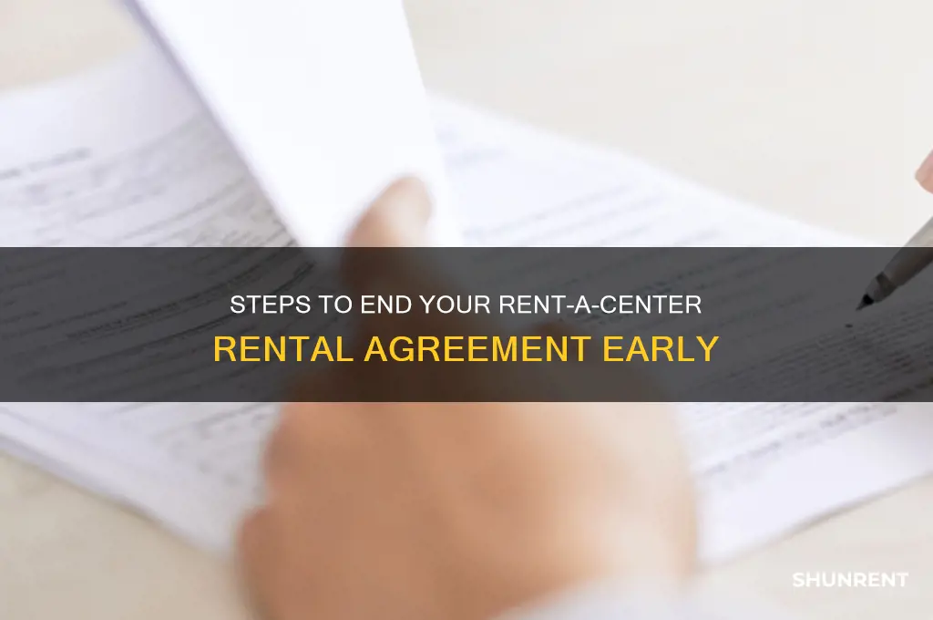 how to terminate a rent a center rental agreement