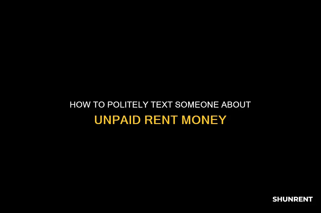 how to text someone they owe you rent money