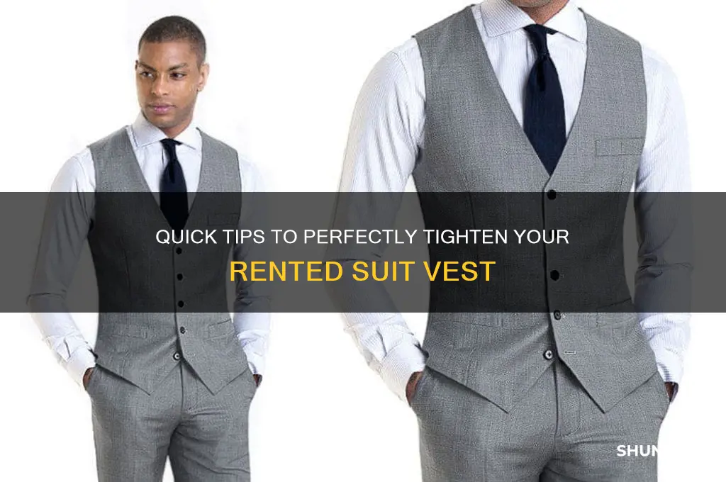 how to tighten a rented suit vest