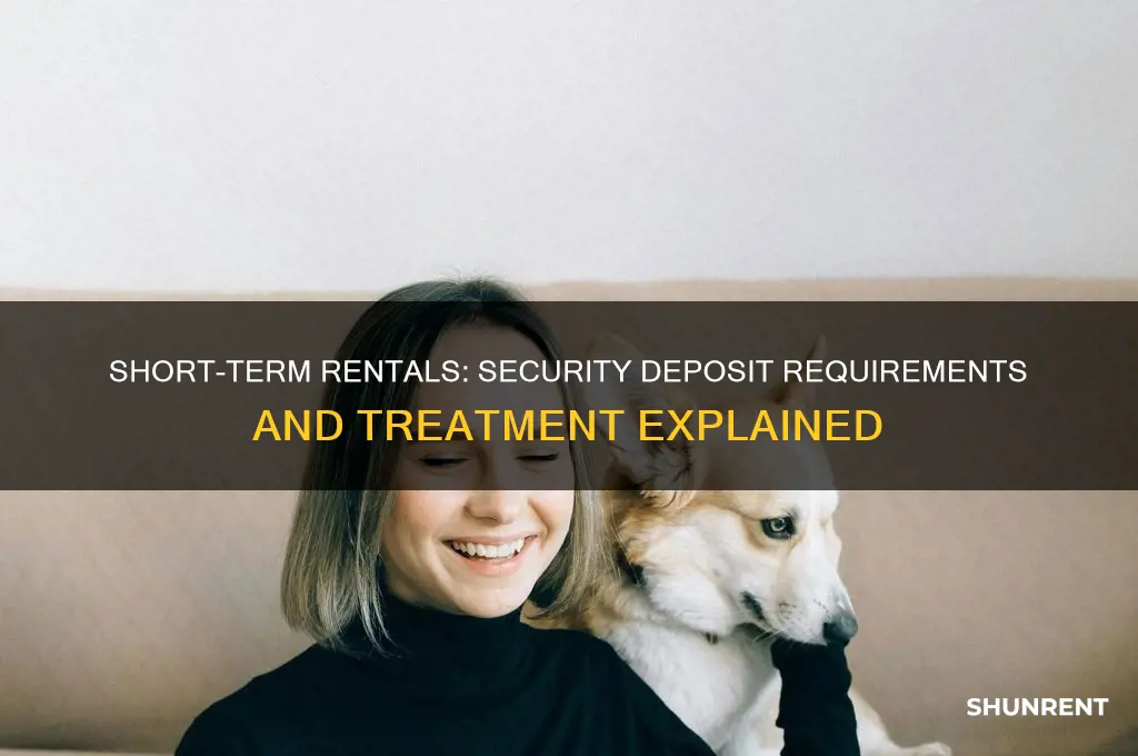how to treat short term rent is security deposit required