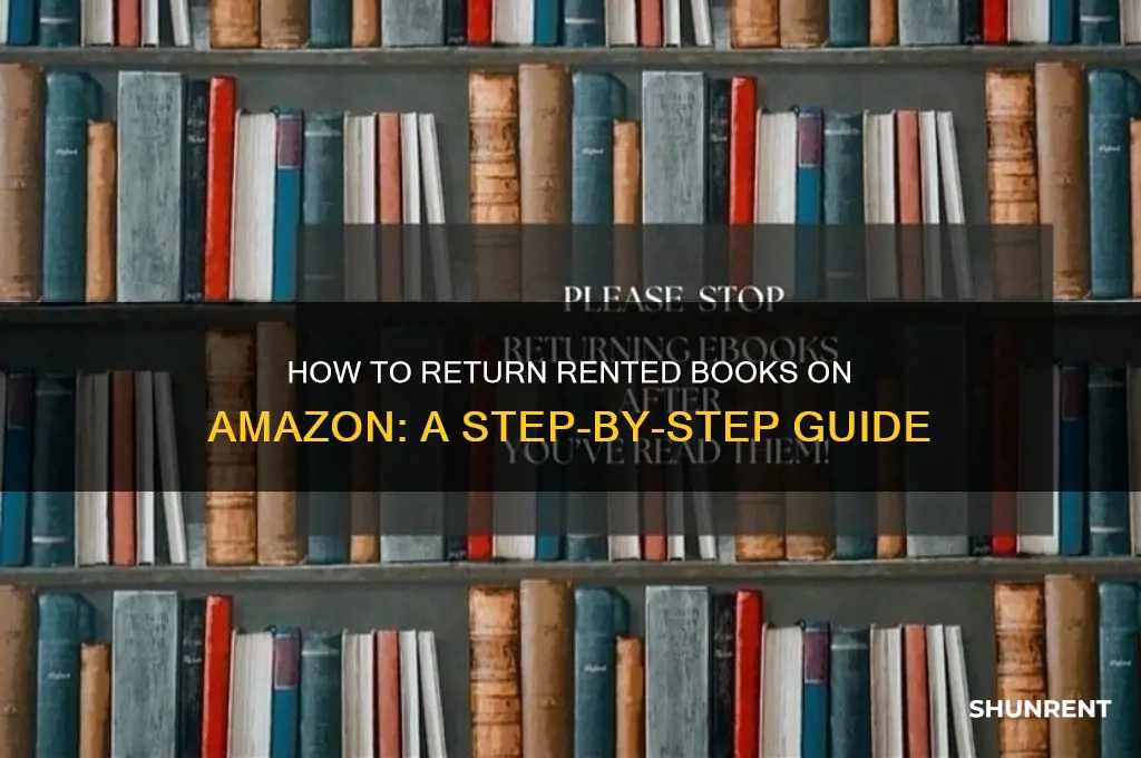 how to turn in rented book amazon