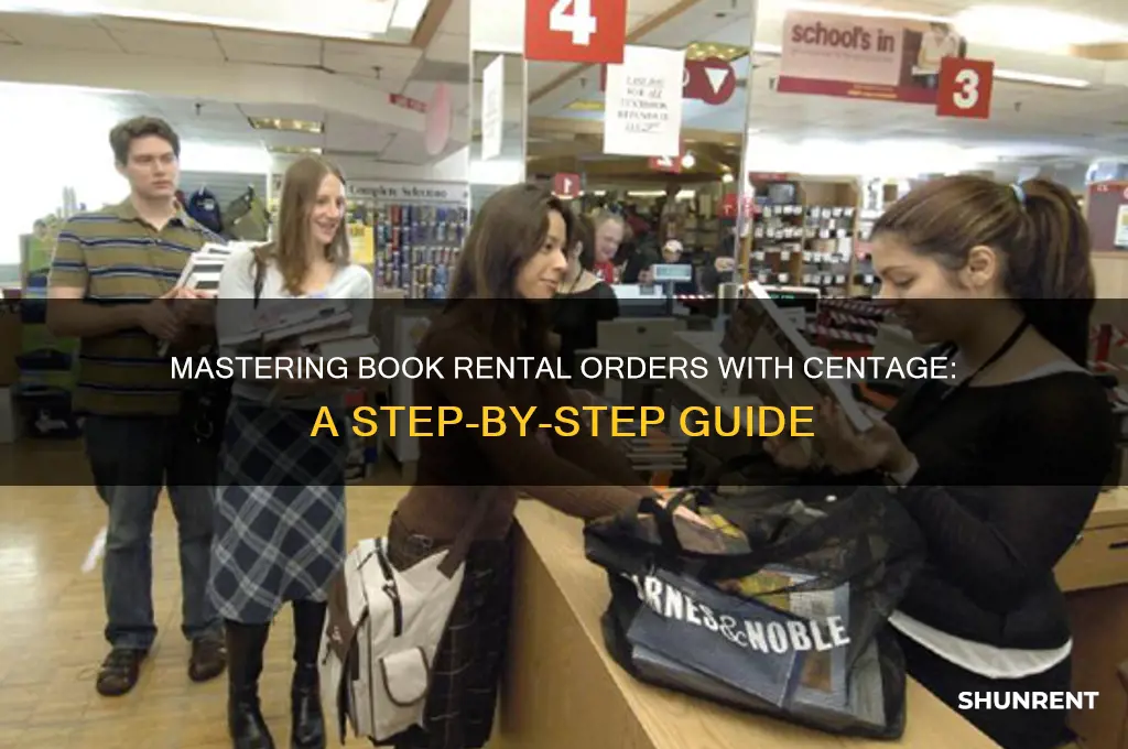 how to use centage to order book renta
