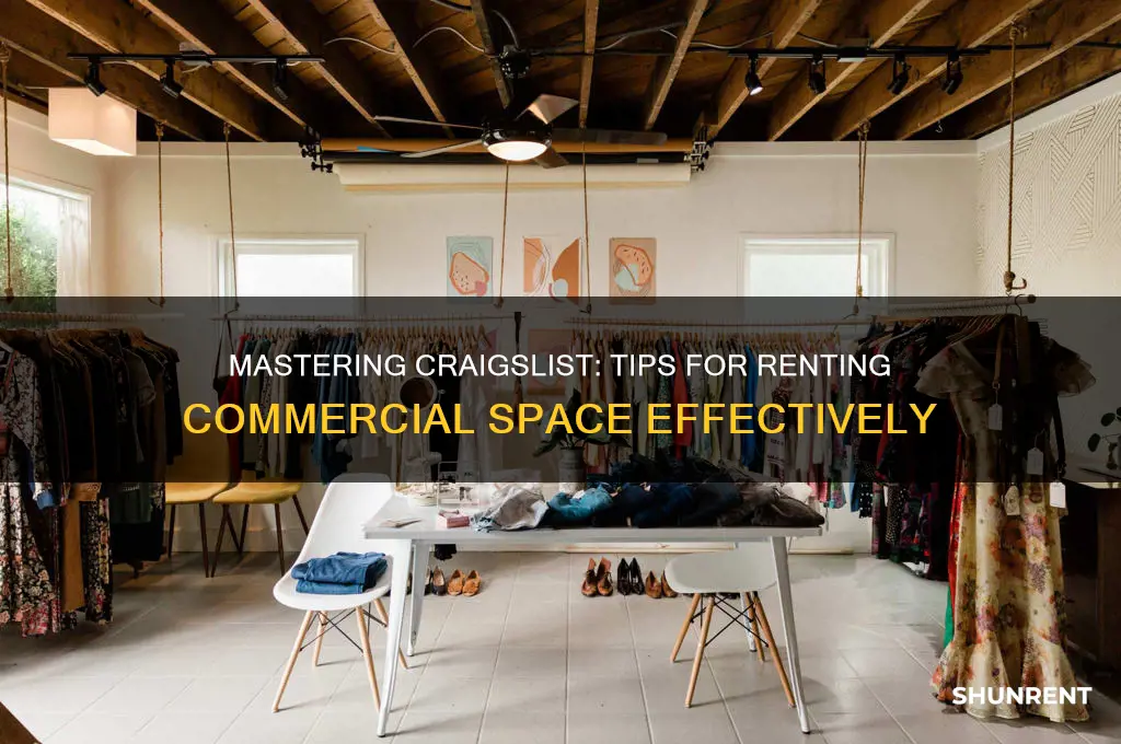how to use craiglist to rent commercial space