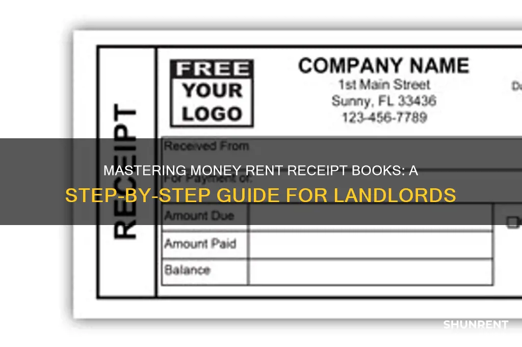 how to use money rent receipt book