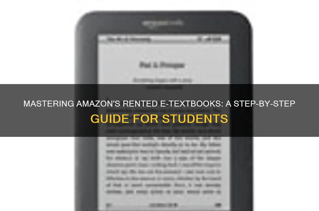 how to use rented etextbook on amazon