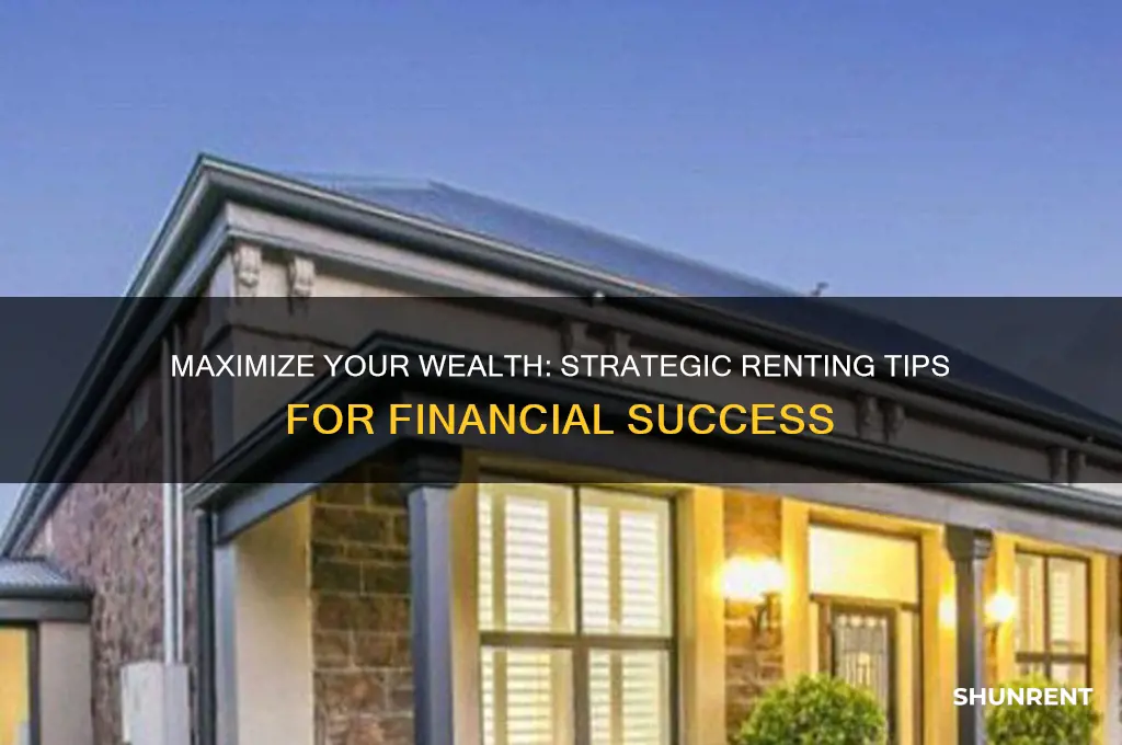 how to use renting to your financial advantage