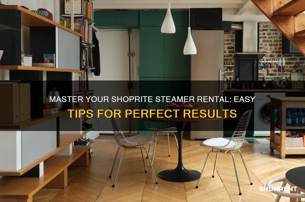 how to use the steamer you rent at shoprite