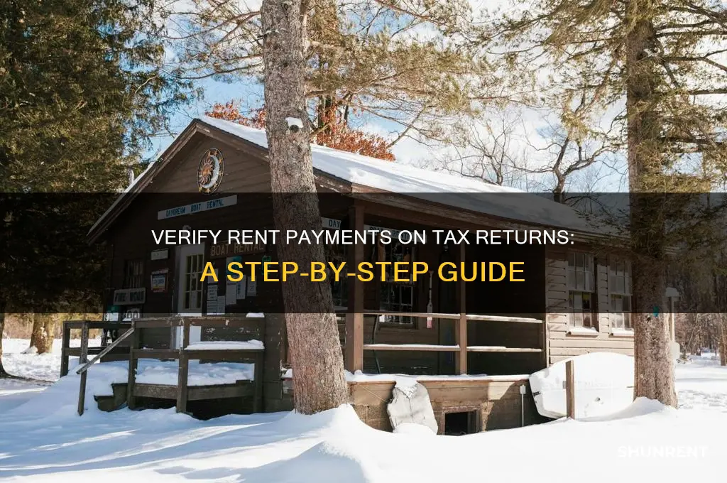 how to verify tax return for rent paid