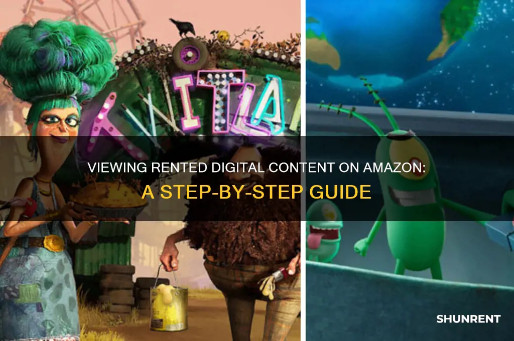 how to view rented digital content on amazon