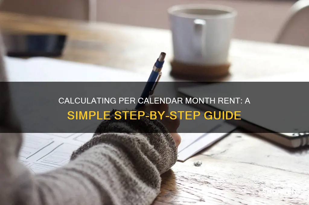 how to work out per calendar month rent