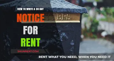Writing a 30-Day Rent Notice: A Step-by-Step Guide for Tenants