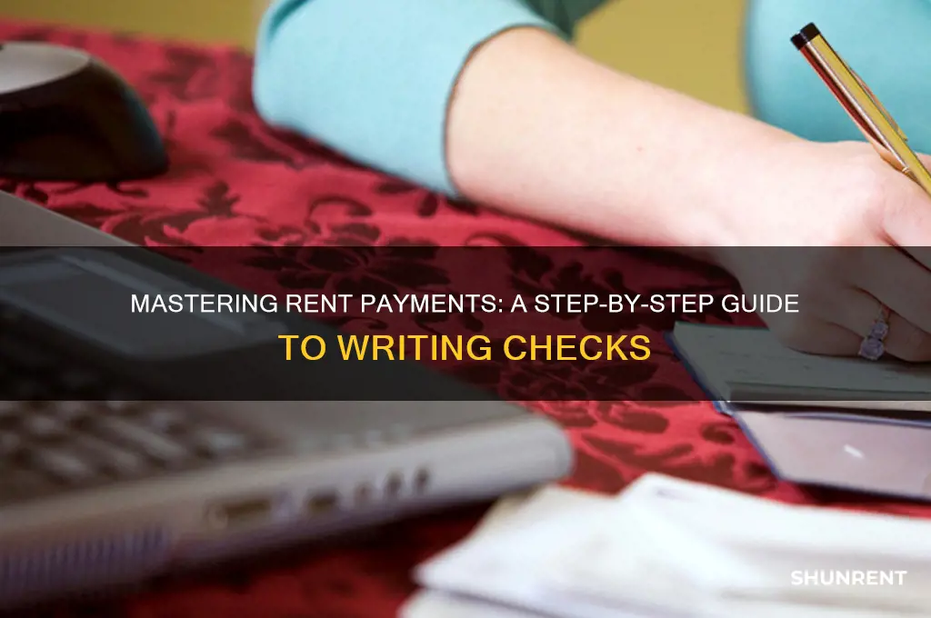 how to write a check for rent payment