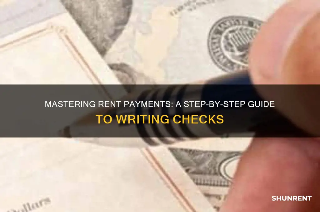 how to write a check for rent