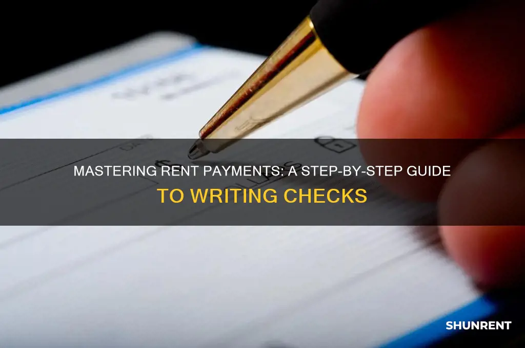 how to write a check on rent