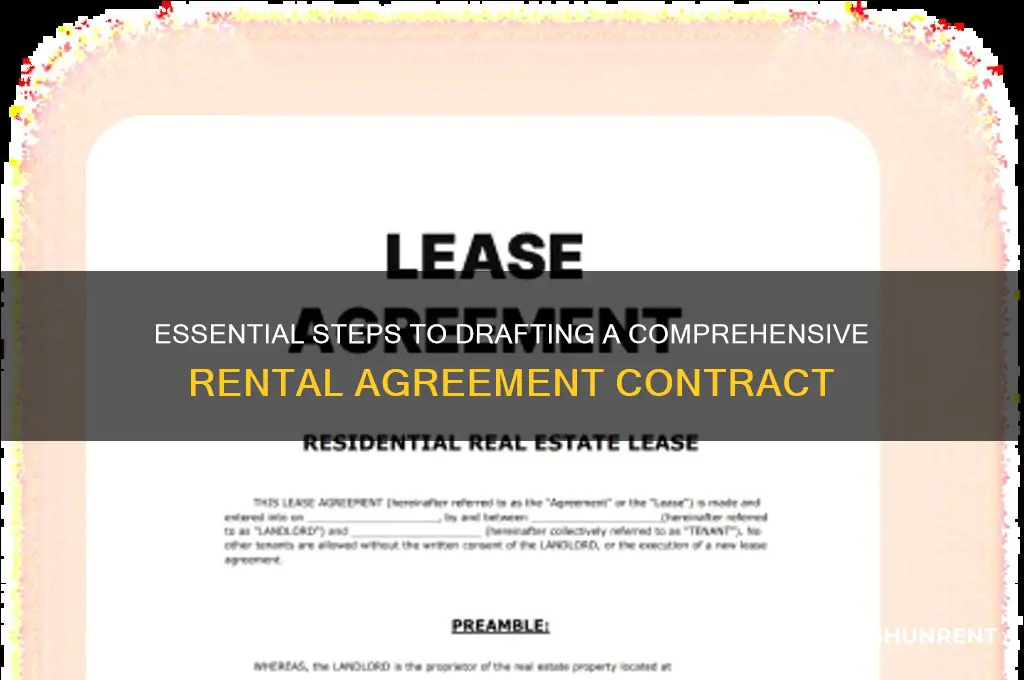 how to write a contract for renting