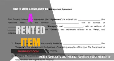 Crafting a Clear Disclaimer for Rented Items: Essential Tips and Best Practices