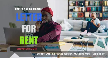 Writing a Hardship Letter for Rent Relief