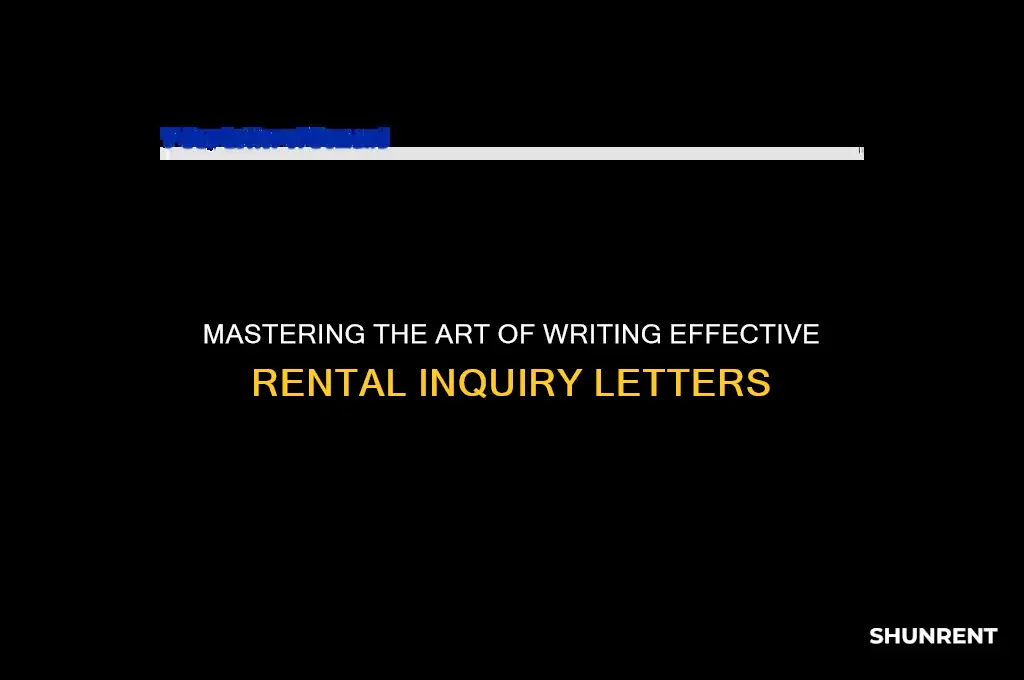 how to write a inquiry letter for rent