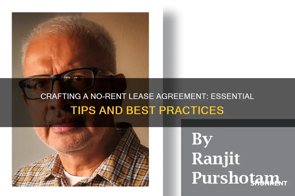 how to write a lease with no rent
