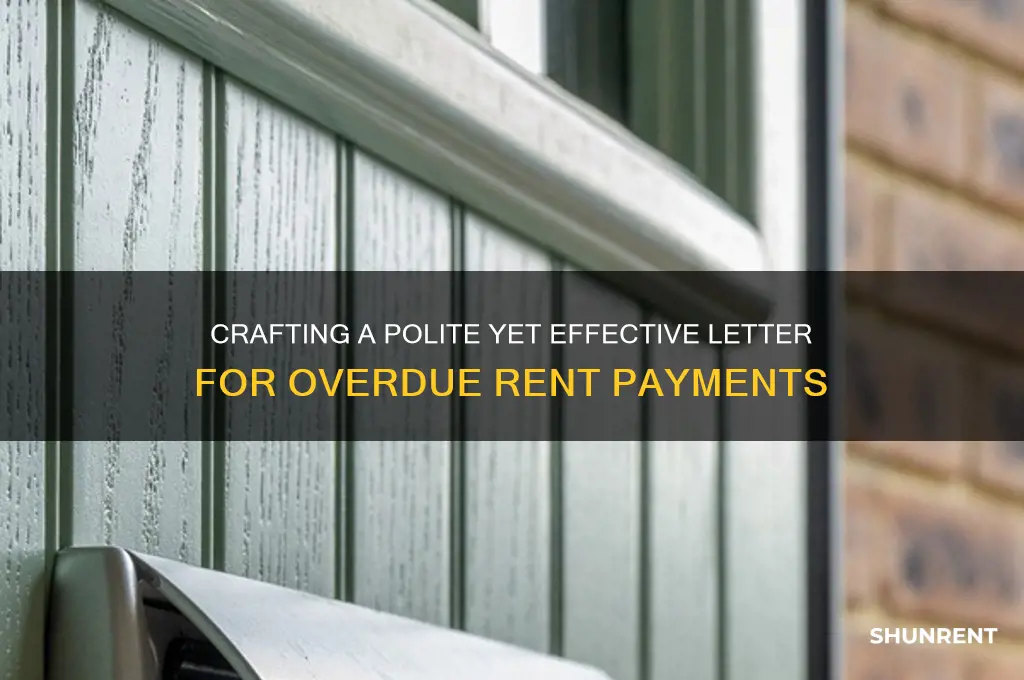 how to write a letter asking for rent arrears