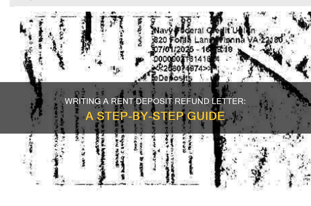 how to write a letter for rent deposite refund