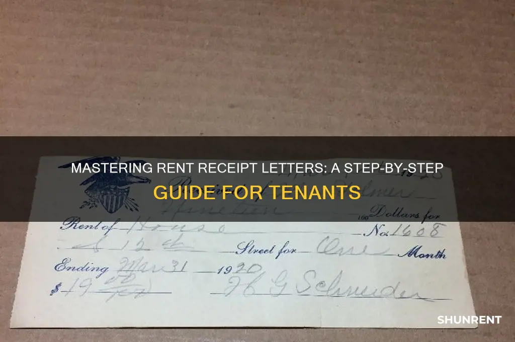 how to write a letter for rent receipt