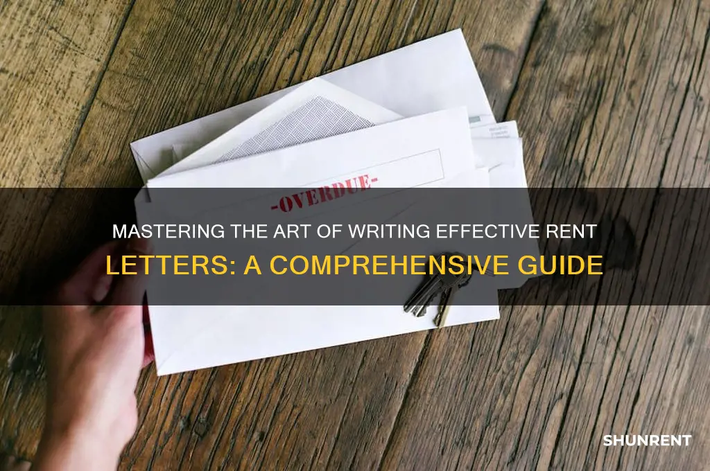 how to write a letter for rent