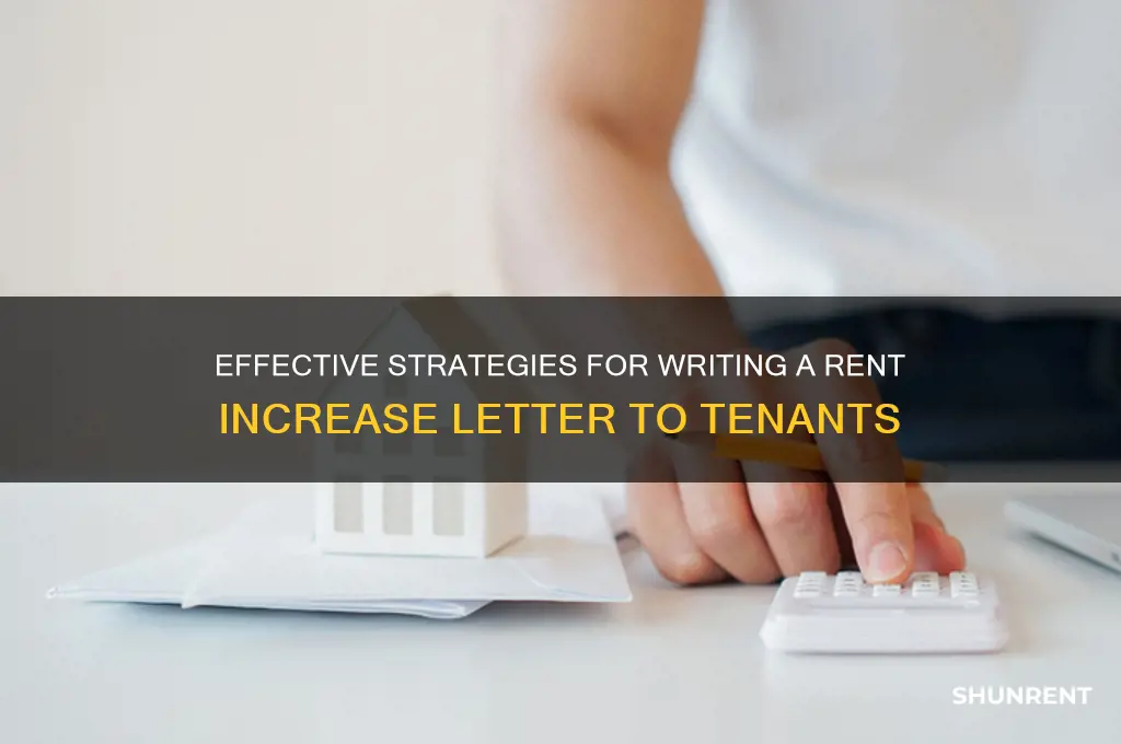 how to write a letter increasing rent
