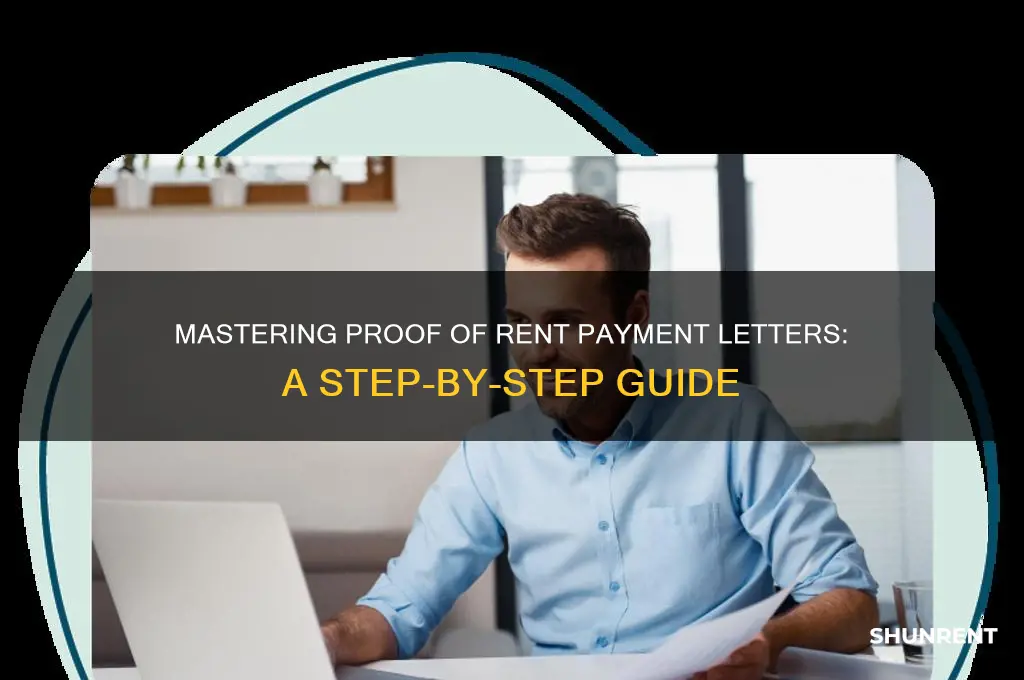 how to write a letter of proof of rent payment