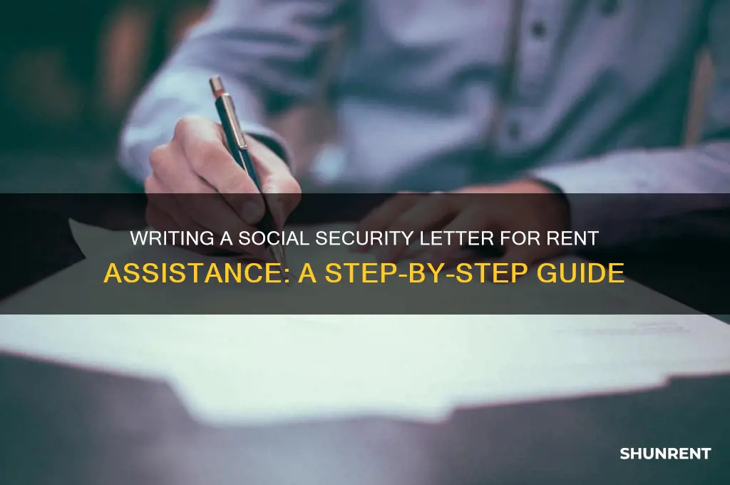 how to write a letter to social security for rent
