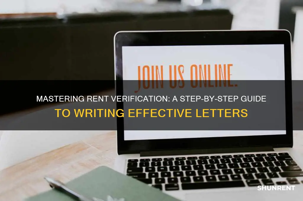 how to write a letter to verify rent