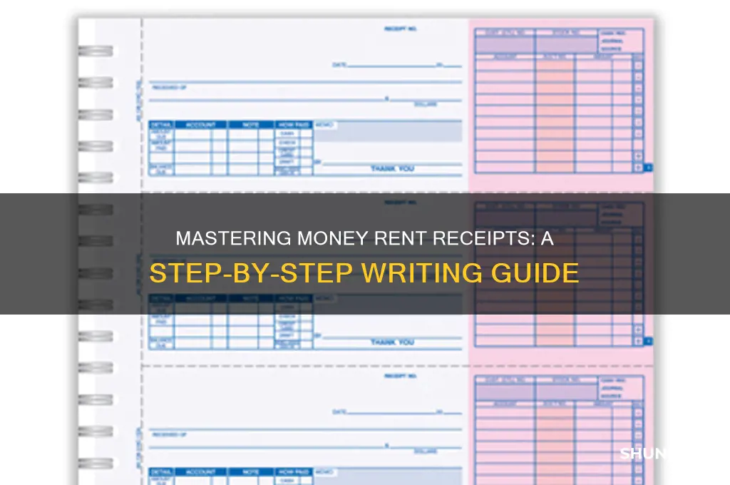 how to write a money rent receipt