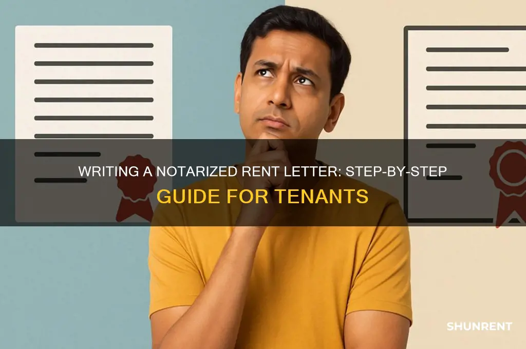how to write a notarized letter for rent