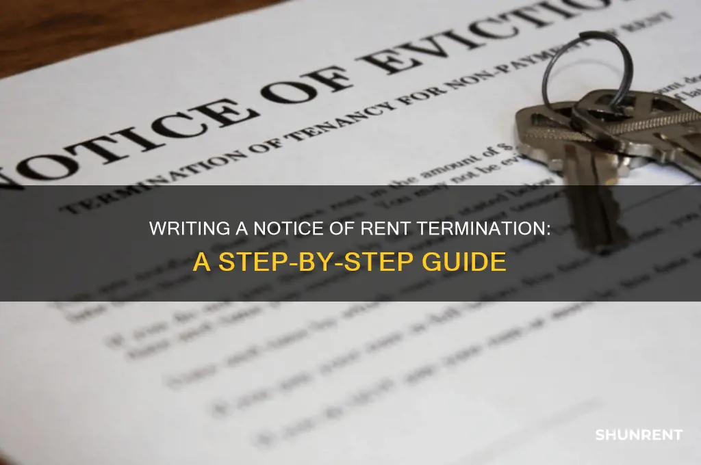 how to write a notice of rent termination
