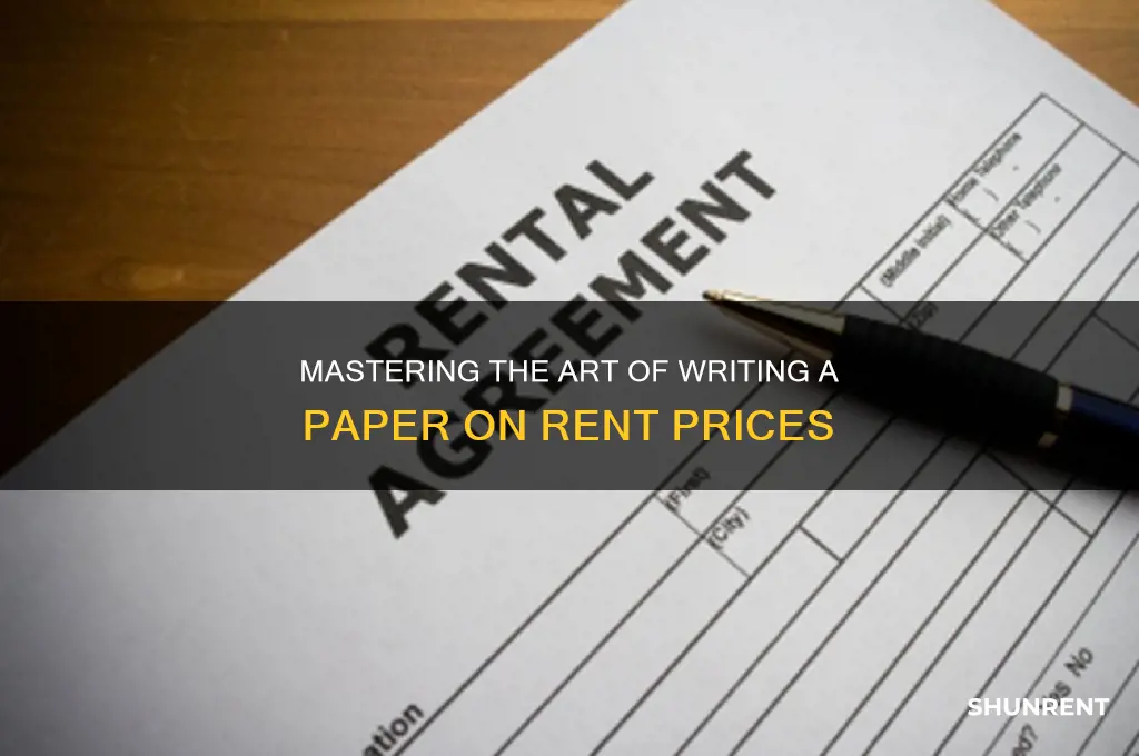 how to write a paper on rent prices