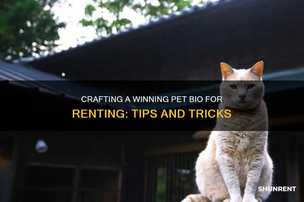 how to write a pet bio for renting