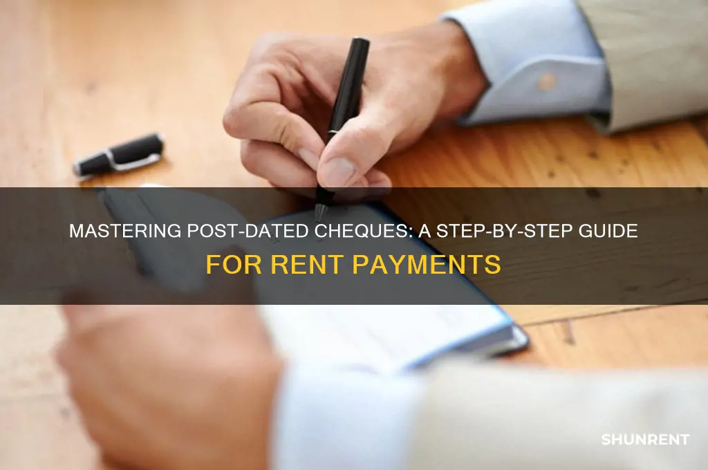 how to write a post dated cheque for rent