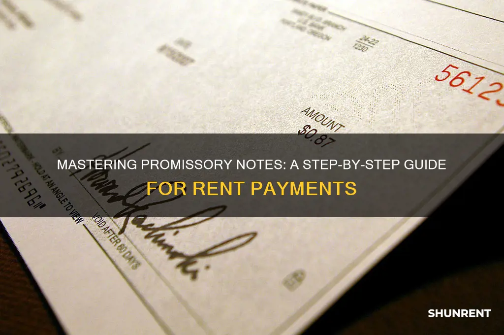 how to write a promissory note for rent